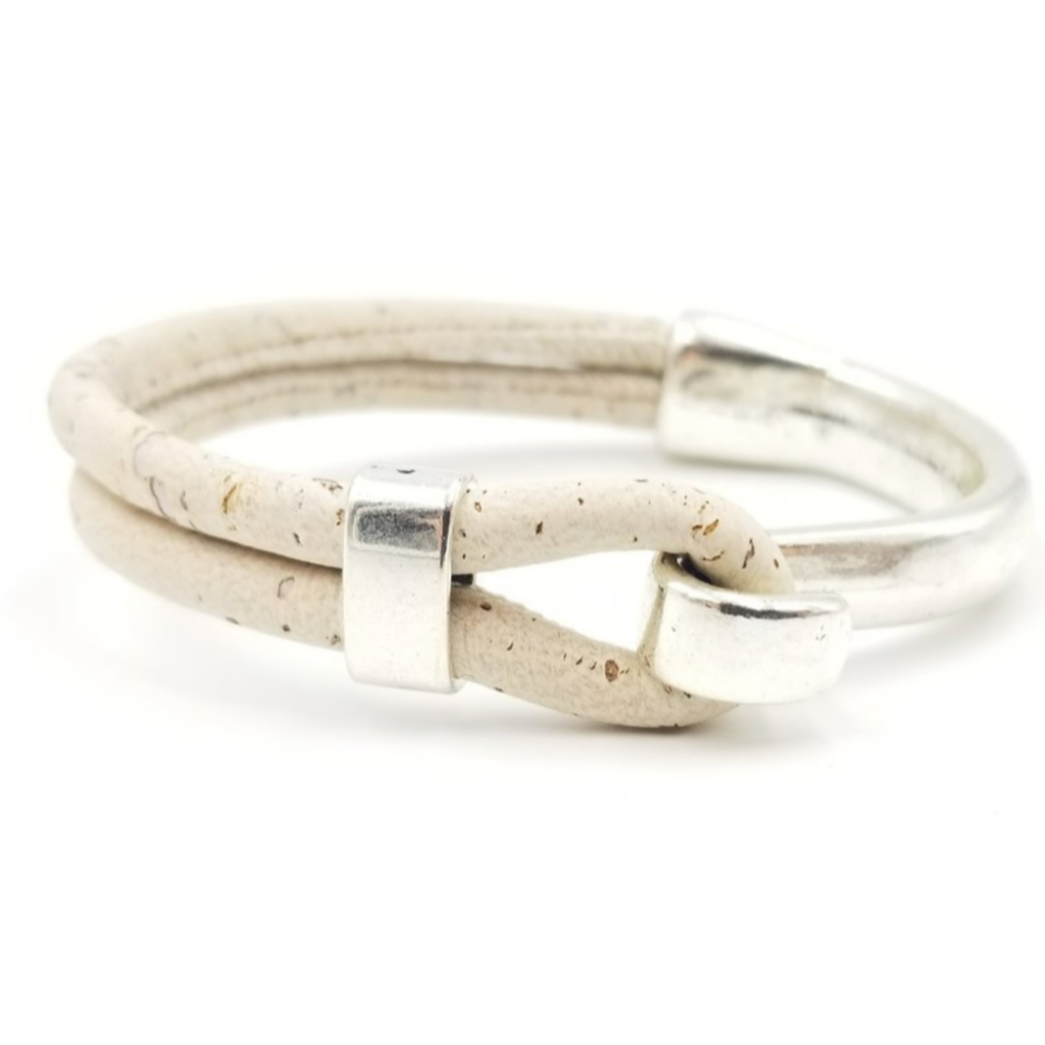 Gem Lounge Jewelry - Wholesale Bangle Bracelet - Pick Your Color: Cork Silver Side Hook Bracelet6