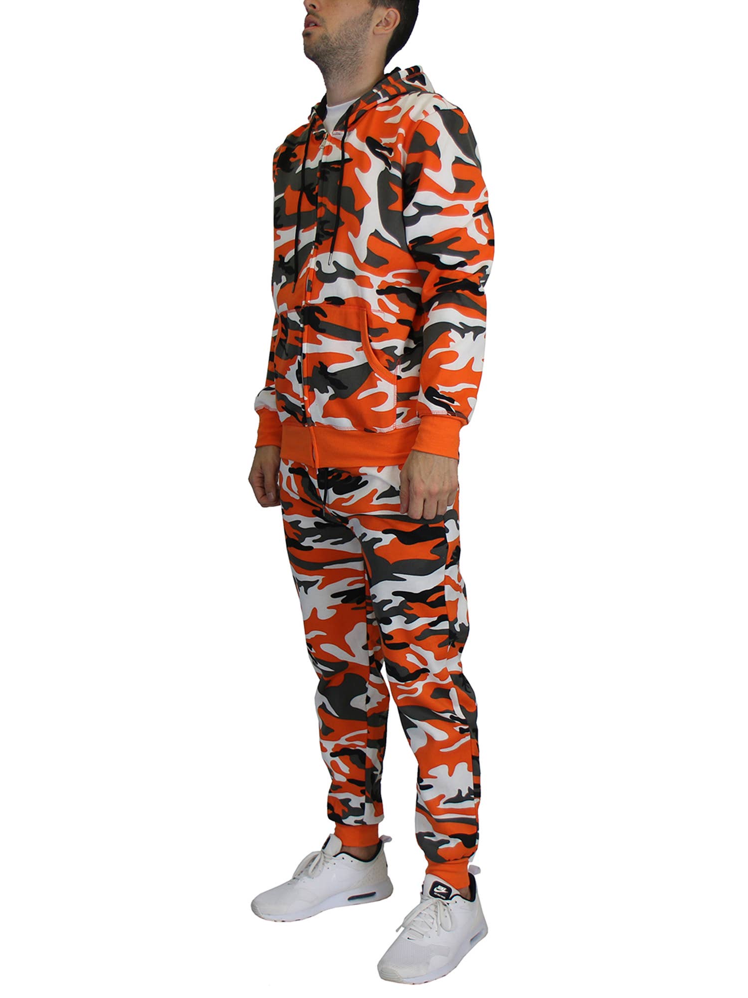 Galaxy By Harvic - Wholesale Lounge Set - Men's - Men’s Slim Fit Camo Hoodie & Jogger 2-Piece Top & Bottom Set0