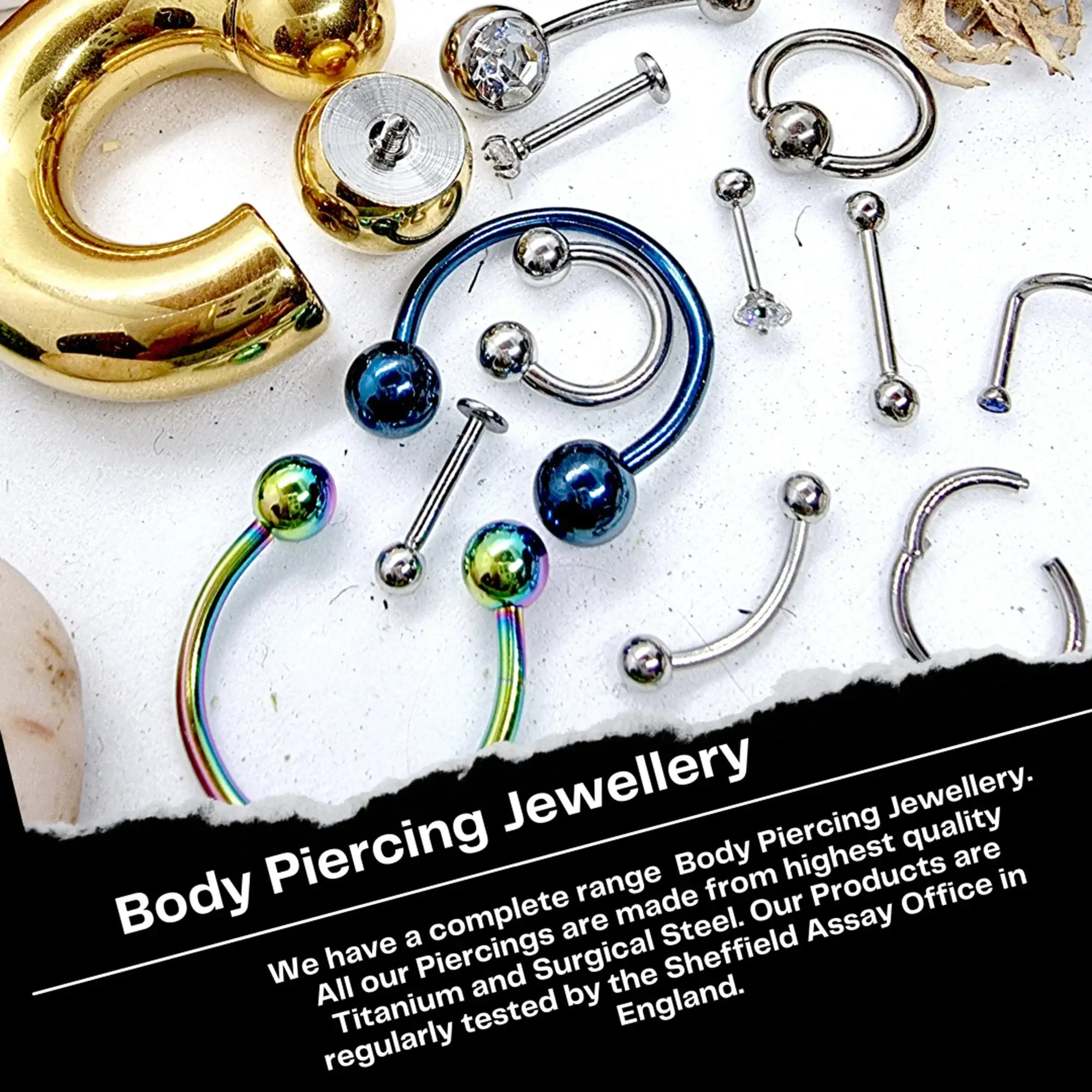 Bodytrend – wholesale Nose ring – Toungue Barbell Single Gemball Colorful-Surgical Steel 316L7
