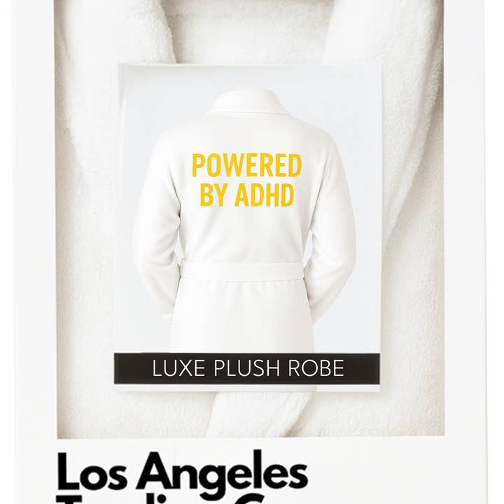 Luxe Plush Robe - Powered By ADHD for wholesale by Los Angeles Trading Company