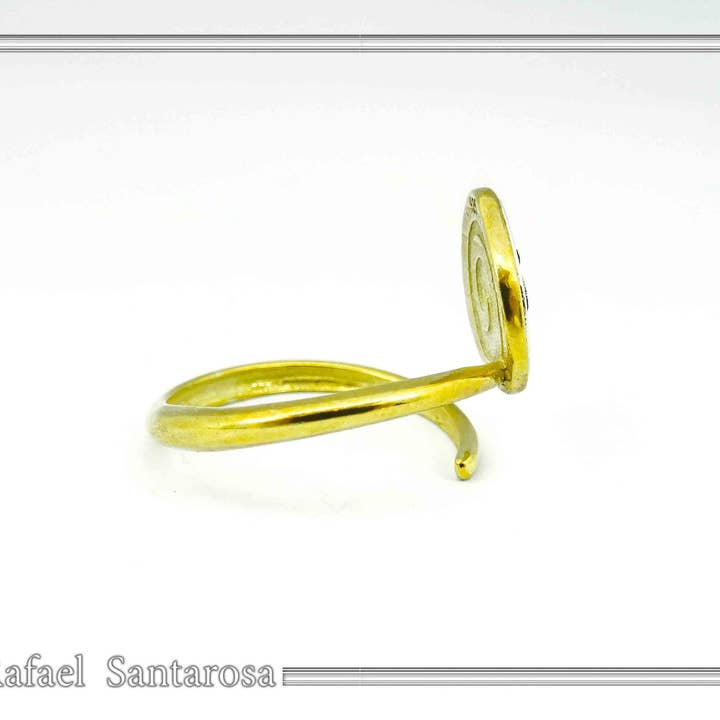 RAFAEL SANTAROSA - Venta al por mayor Anillos grandes/de cóctel - Anillo ajustable moneda búho en plata de ley