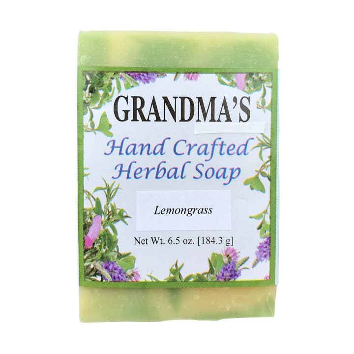 GRANDMA'S Lemongrass Herbal Soap Bar, 6.5 oz -R for wholesale by Grandma's Hand-Crafted Soaps