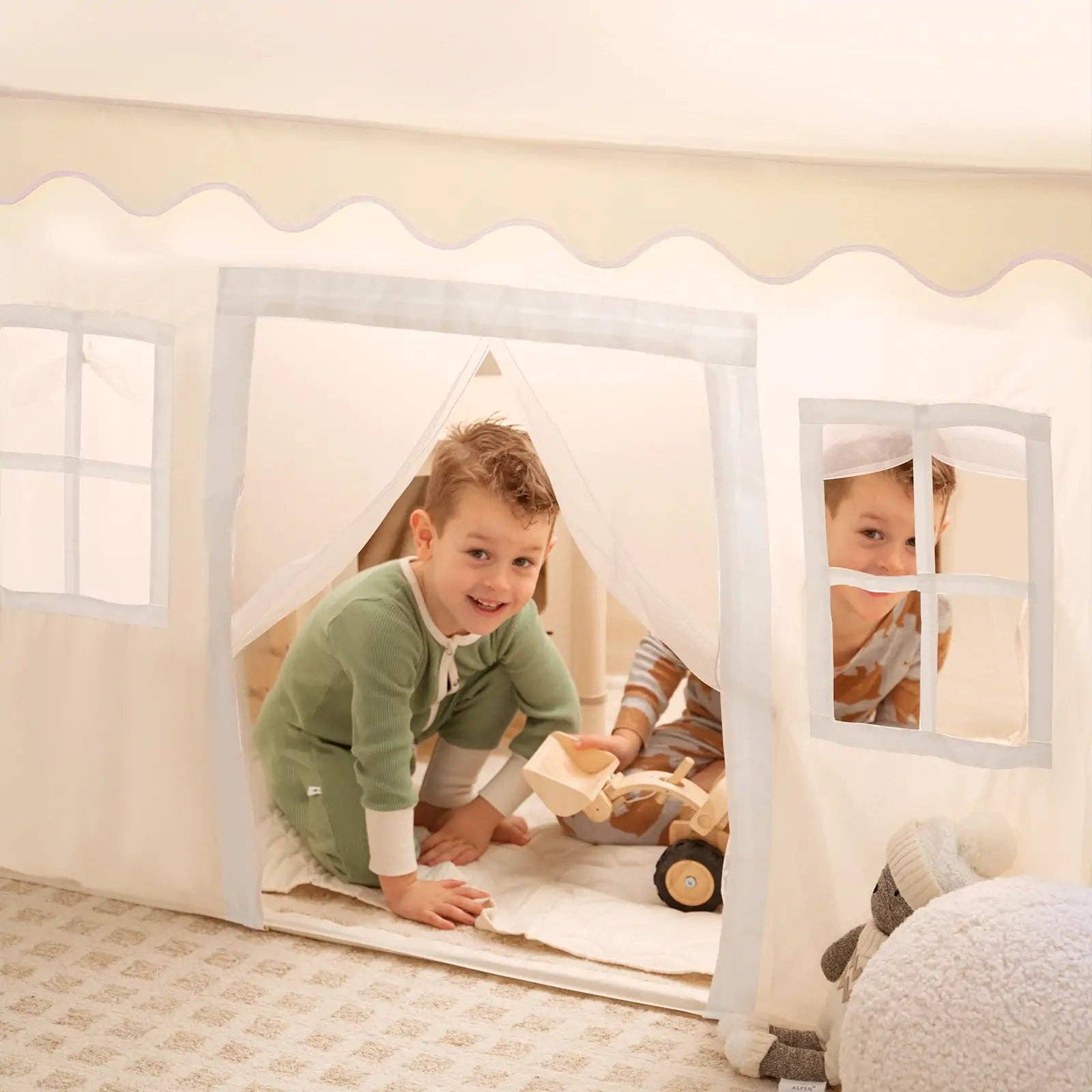 Michael Meredith Inc - Wholesale Tent - Kids - Tiny Land® Playhouse Tent – Natural Cream Indoor Tent for Kids4