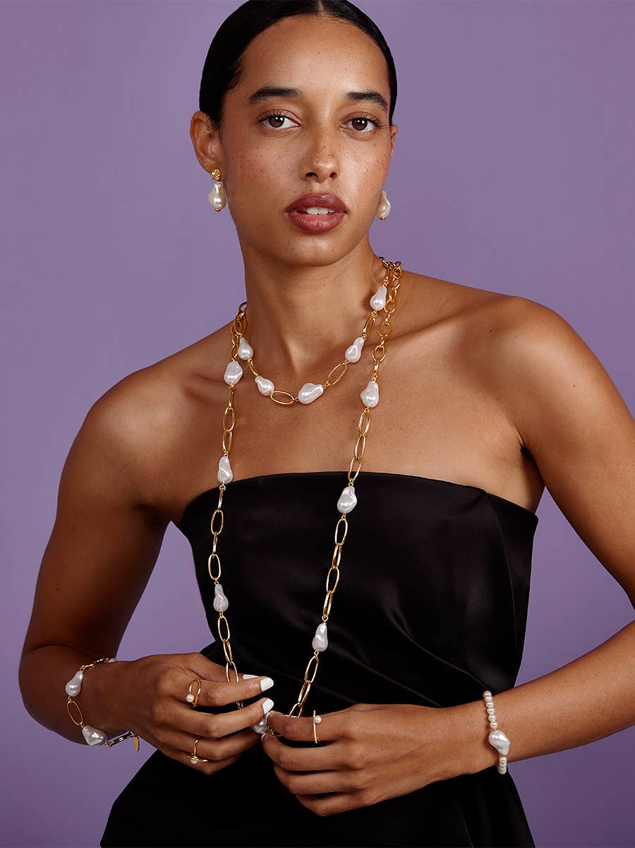 VIOROO - Wholesale Link & Chain Necklace - Baroque Link Collar Necklace 1