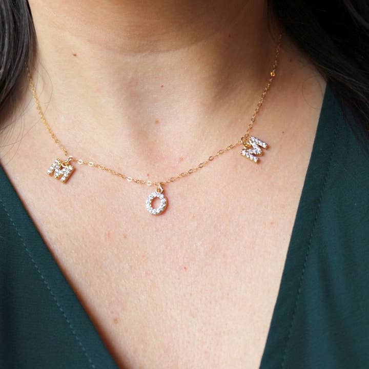Laalee Jewelry – Großhandel Kette mit Anhänger/Charm – Gold Mom Halskette, Gold MOM Schmuck