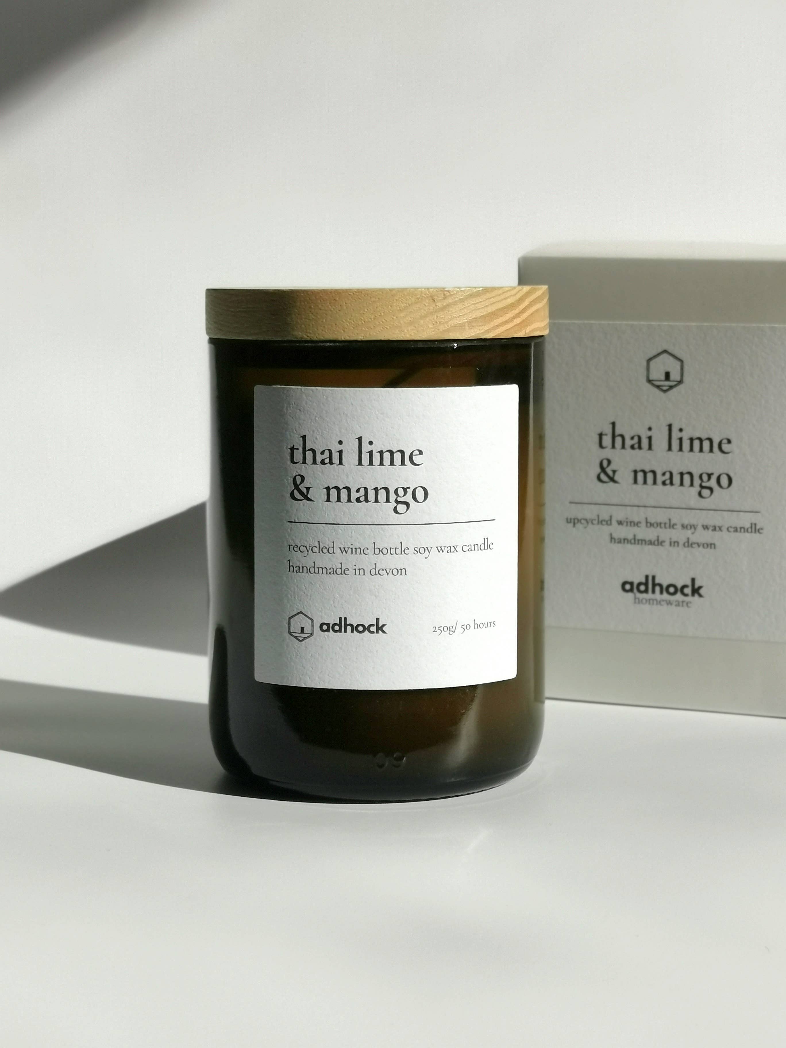 Adhock Homeware – wholesale Jar/filled candle – Thai Lime & Mango Wine Bottle Candle1