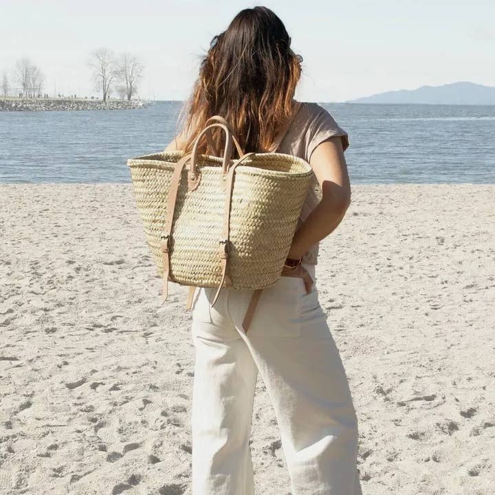 Twins Basket - Wholesale Beach Bag - Handwoven Straw Bag – Cute Summer Basket, Beach bag