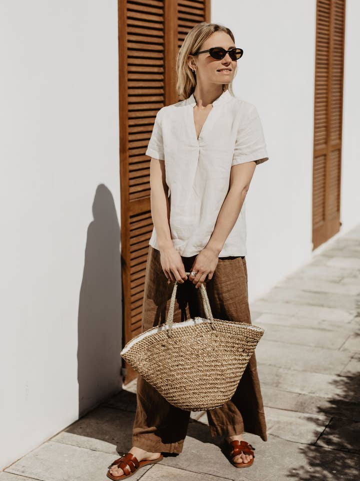 Sauths - Wholesale Pants - Women's - Georgina - Linen Trousers in Various Colors 2