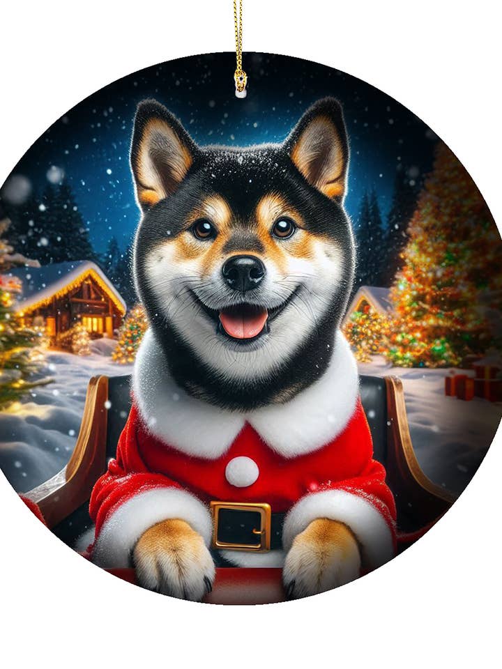 Shiba Inu B/T -Christmas Porcelain Ornament for wholesale by Best of Breed Products