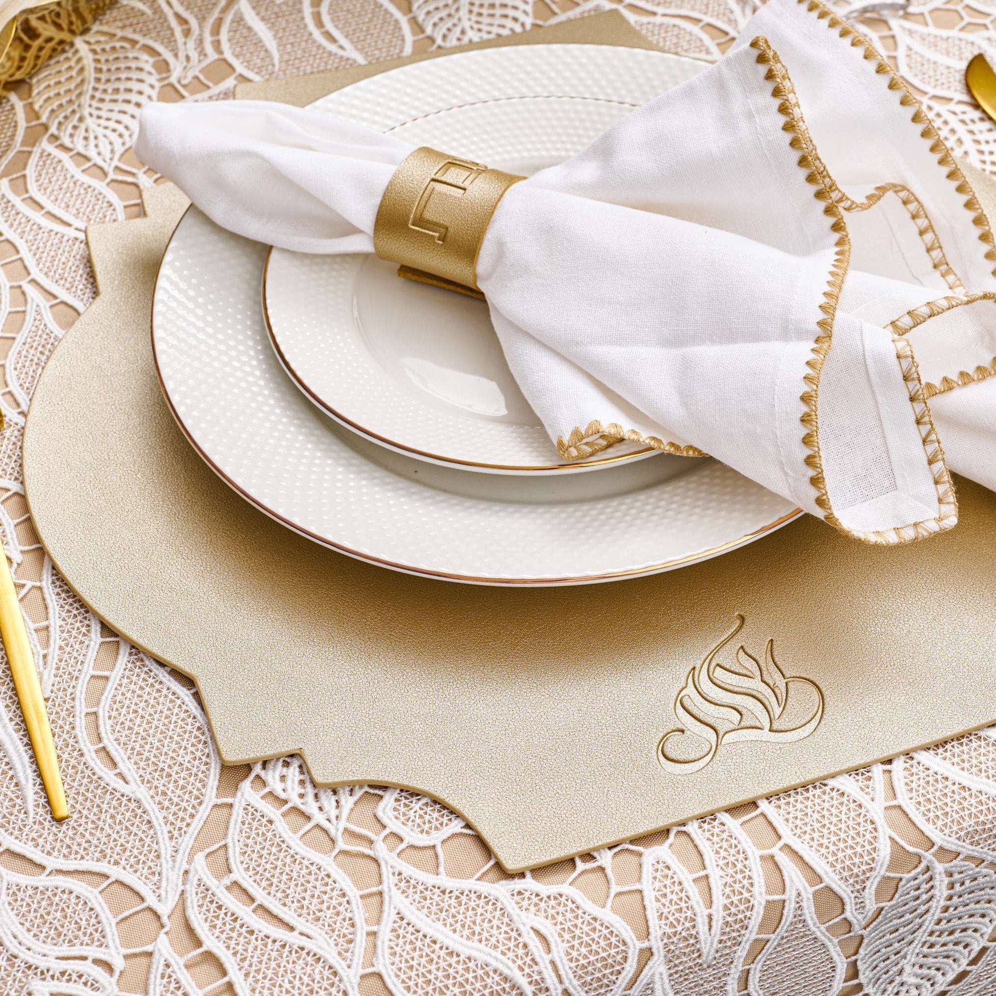 Waterdale Collection - Wholesale Charger Plate - Leather Beveled Chargers1