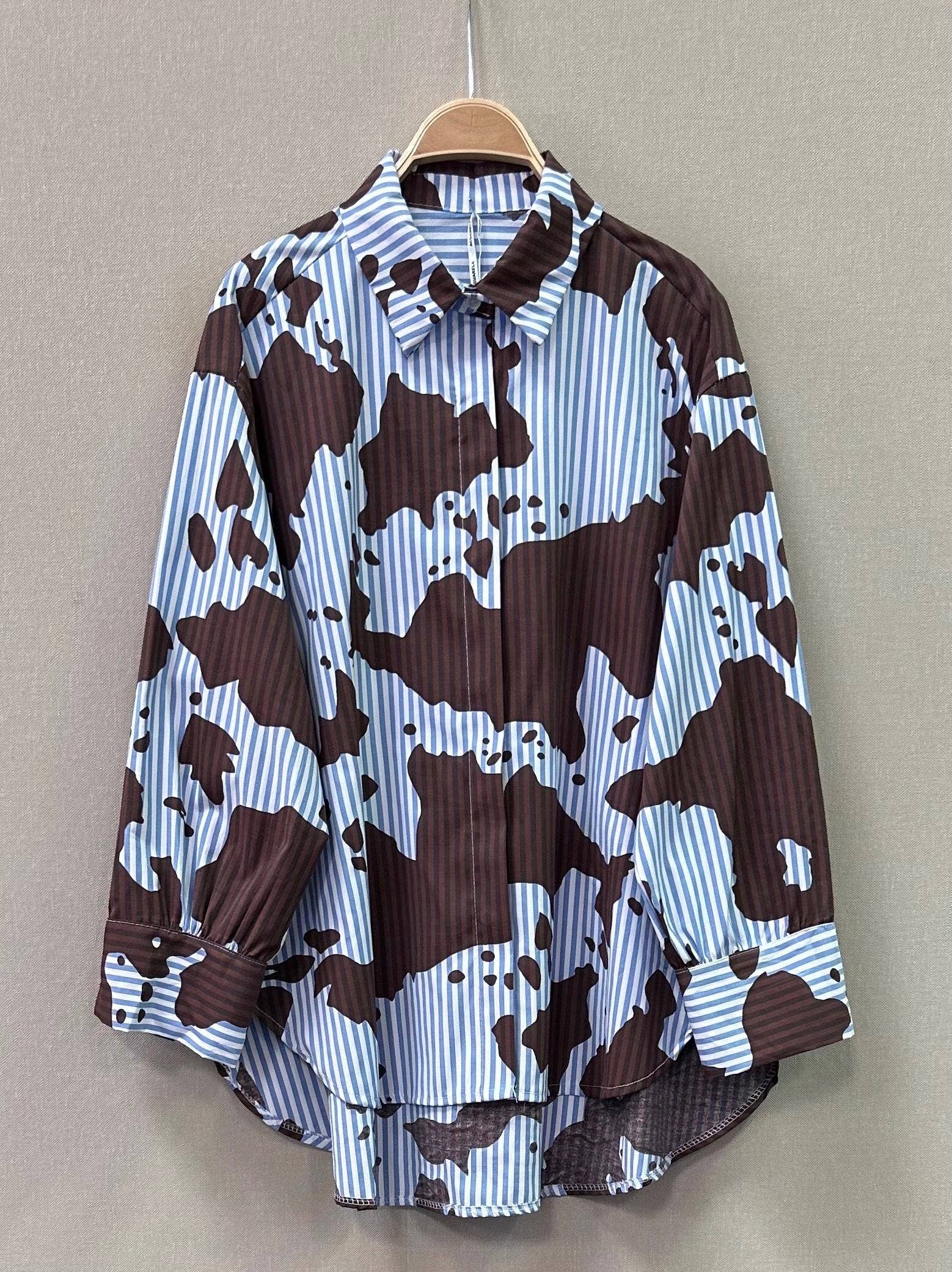 SWEET MAGIC MODA Y COMPLEMENTOS - Wholesale Button Down Shirt - Women's - STRIPED COTTON SHIRT 0