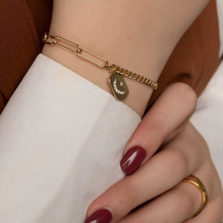 Harma - Venta al por mayor Pulseras de abalorios/colgantes - Brazalete Divine Moon and Star Link2