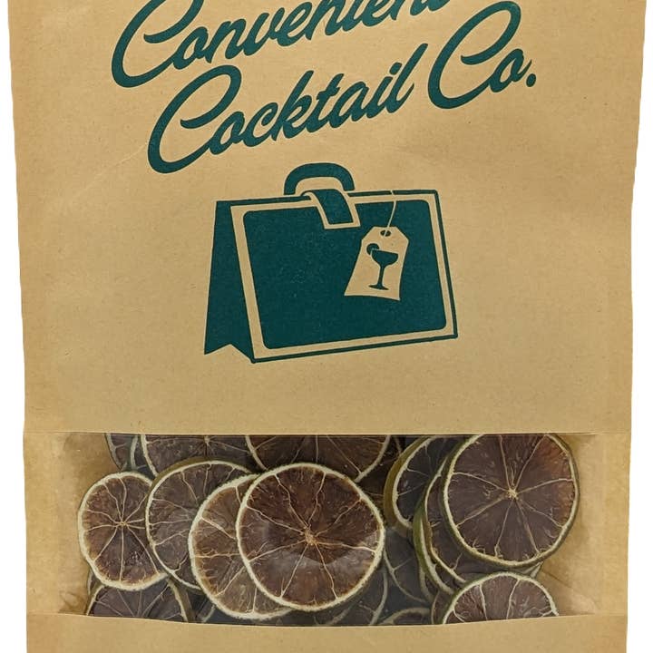 Convenient Cocktail Co. - Wholesale Cocktail Mix/Syrup - Dehydrated Lime Wheel Cocktail Garnishes - 500ct Bag1
