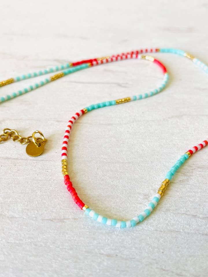 Pärlhalsband med rostfritt stål, choker C033 för wholesale av Atelline