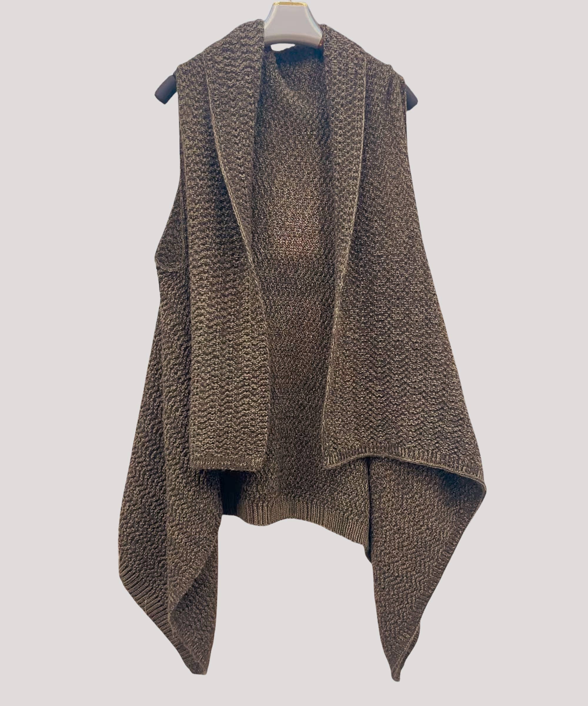 JC Sunny Fashion - Wholesale Poncho - Women's - Classic Knitted Poncho Vest – Open Front Draped Cardigan