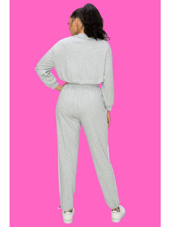 Shop Michella – wholesale Mjukisset – Dam – FRANSK FROTTÉ JOGGER SVETTBYXOR SET