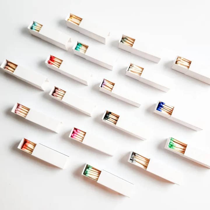 Enlighten the Occasion - Wholesale Matches - White Matchbox with Colorful Matchsticks