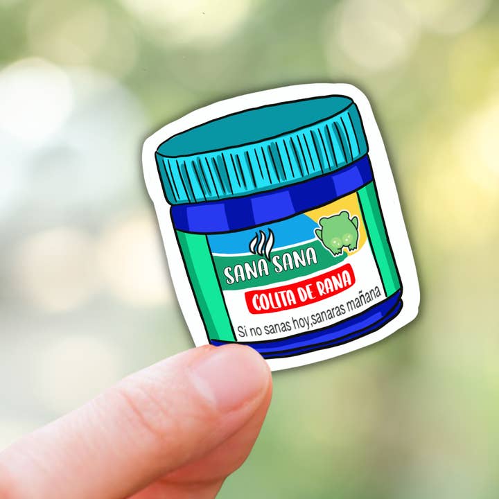Lalatina Shop - Wholesale Sticker - Sana sana colita de rana die cut sticker