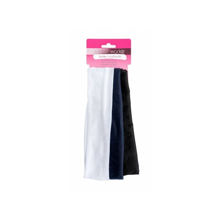 Beauty Pro - Wholesale Fashion Headband - Women's - Brushworks Jersey Headbands 3 Pack