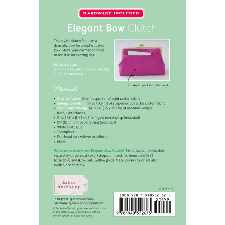 Zakka Workshop – wholesale Clutch bag – women's – Elegant Bow Clutch (#ZW2675)2