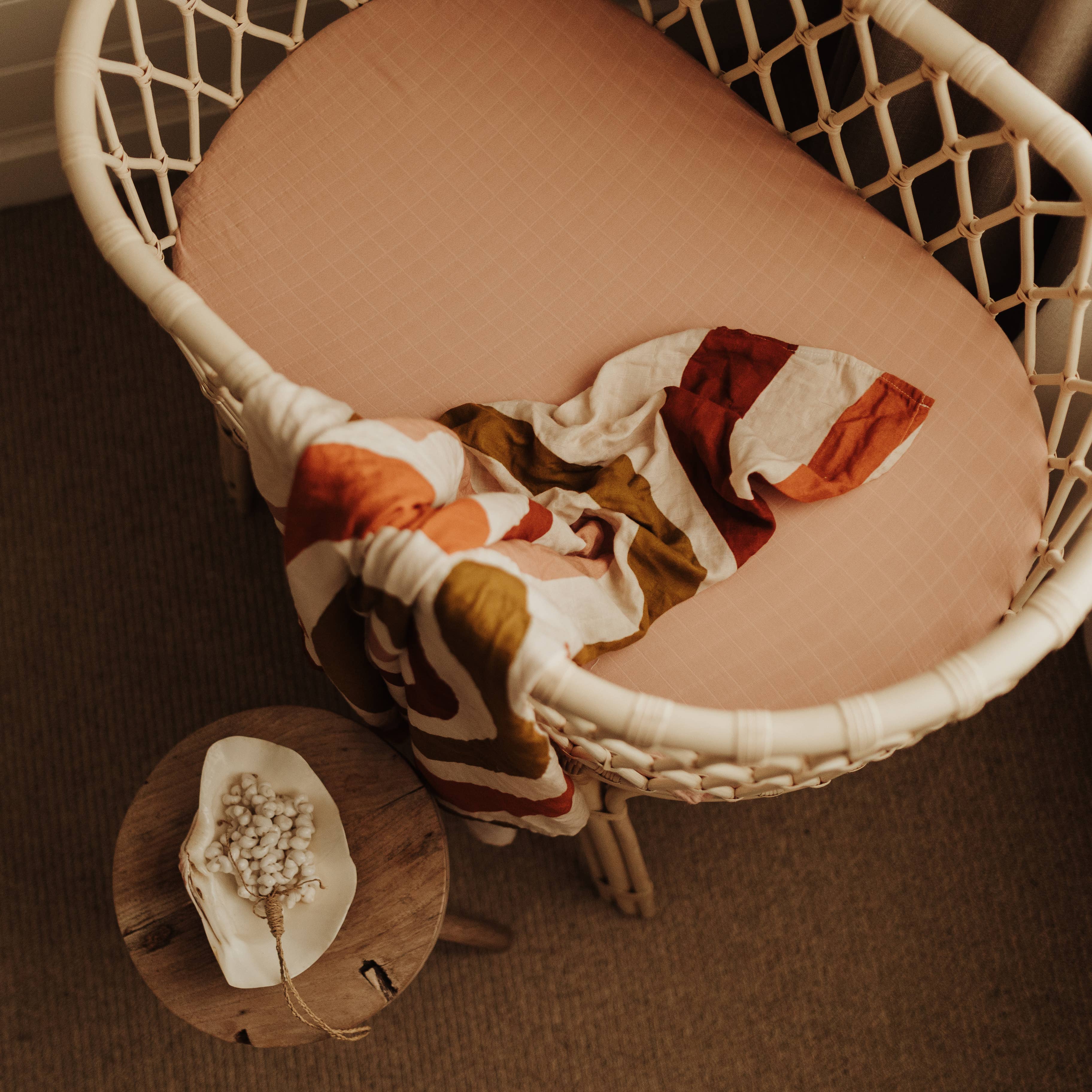 Snug as a Bub & Co. - Wholesale Swaddle – Baby - Bohemian Rainbow Muslin Baby Swaddle5