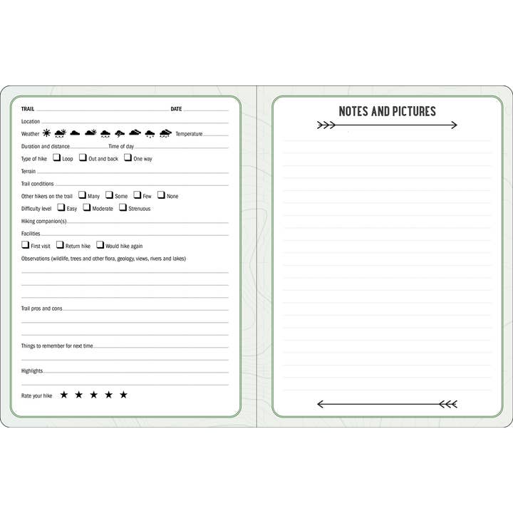 Peter Pauper Press - Wholesale Journal/Diary - The Hiking Logbook: Record Your Adventures1