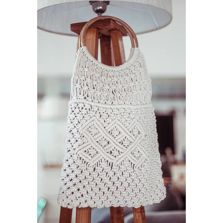 The Artisan and Company - Wholesale Top Handle Bag - Women's - Macrame Knitted Top Handle Bag3