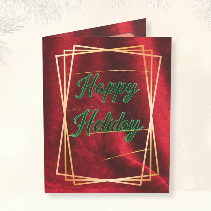 Holiday Greeting Card - Minimalist Christmas Design for wholesale by Printed Echoes Creations