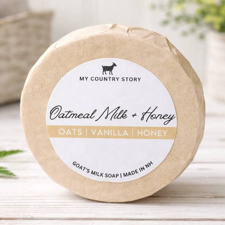 Havremjölk + Honung Getmjölkstvål | 4oz Barer för wholesale av My Country Story