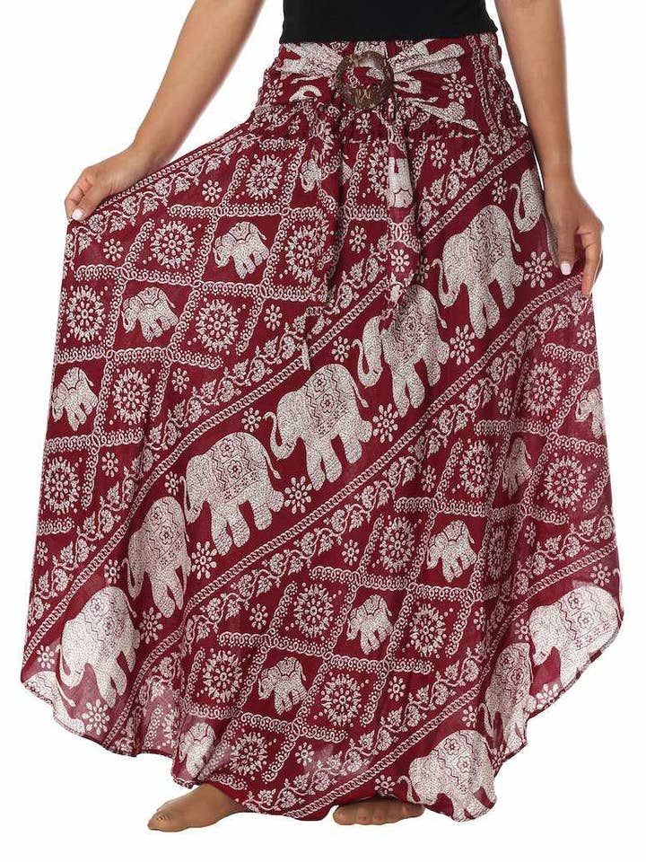 Studio 12 Collective (previously Ethnic Lanna) - Wholesale Skirt - Women's - BUNDLE: 4-Pack Long Boho Skirts (Assorted Prints)5