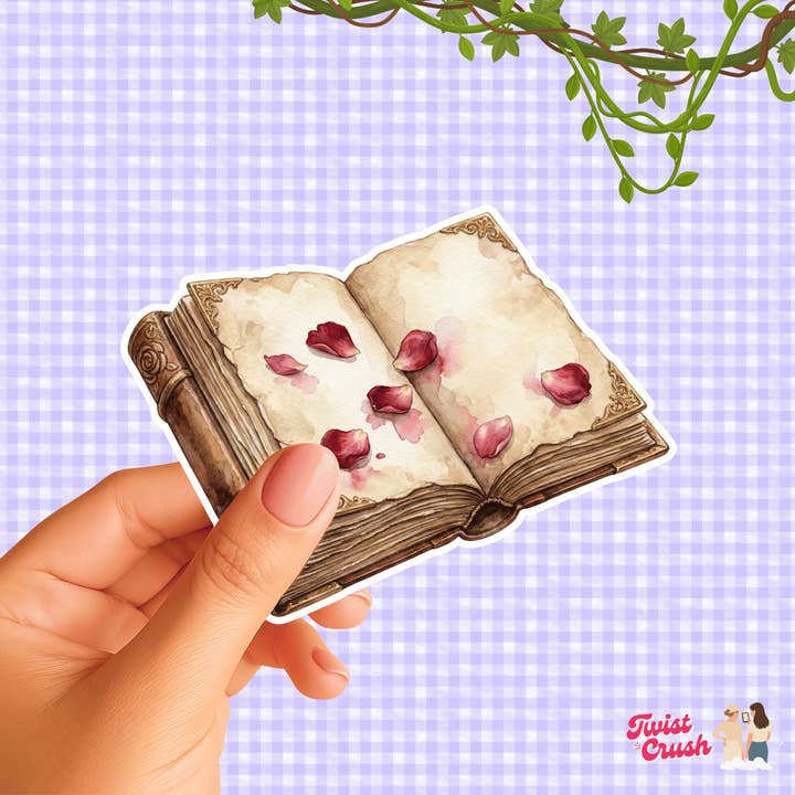 Livro aberto e pétala de rosa por atacado de Twistandcrush