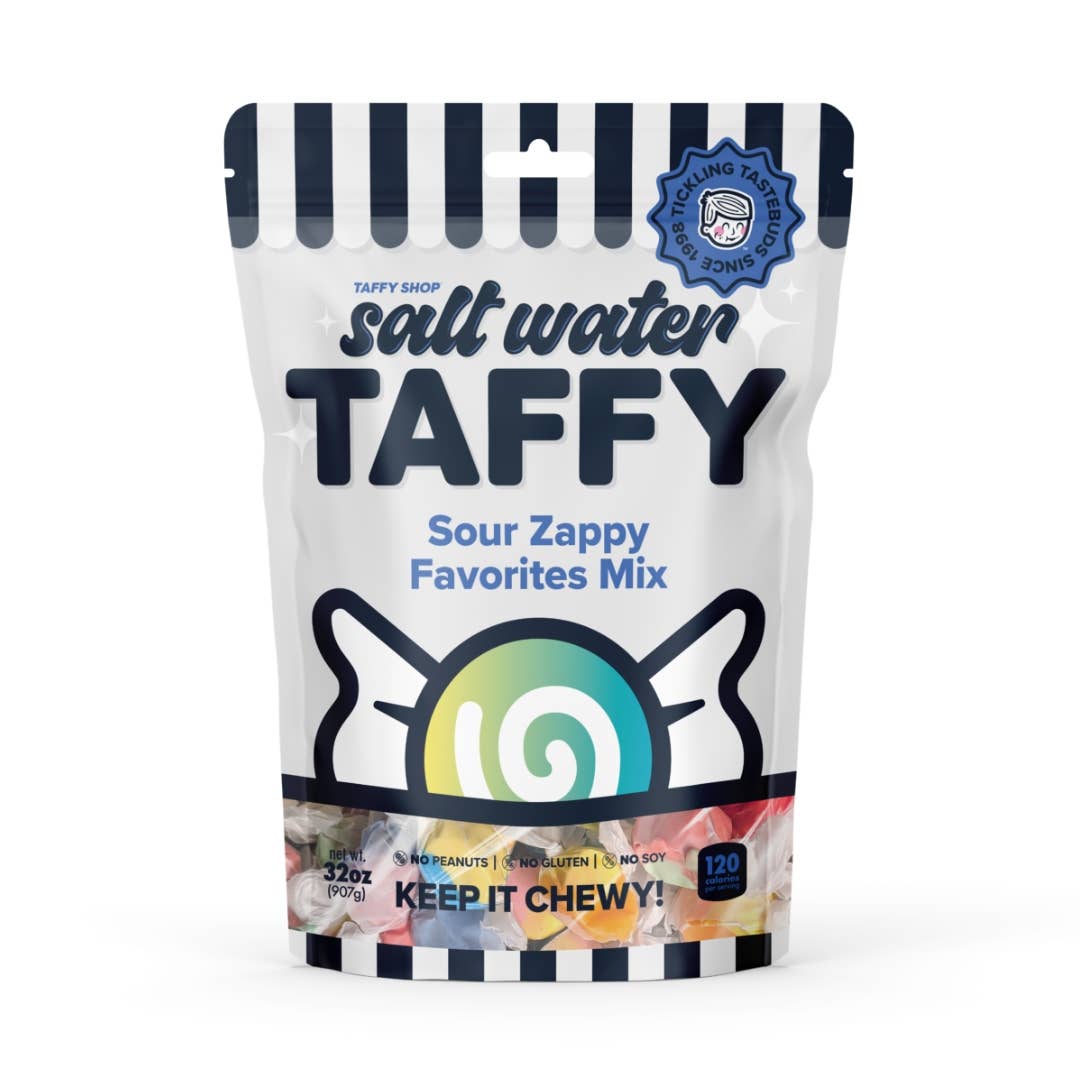 Taffy Shop - Wholesale Taffy - Sour Zappy Favorites™ Mix Taffy Bag0
