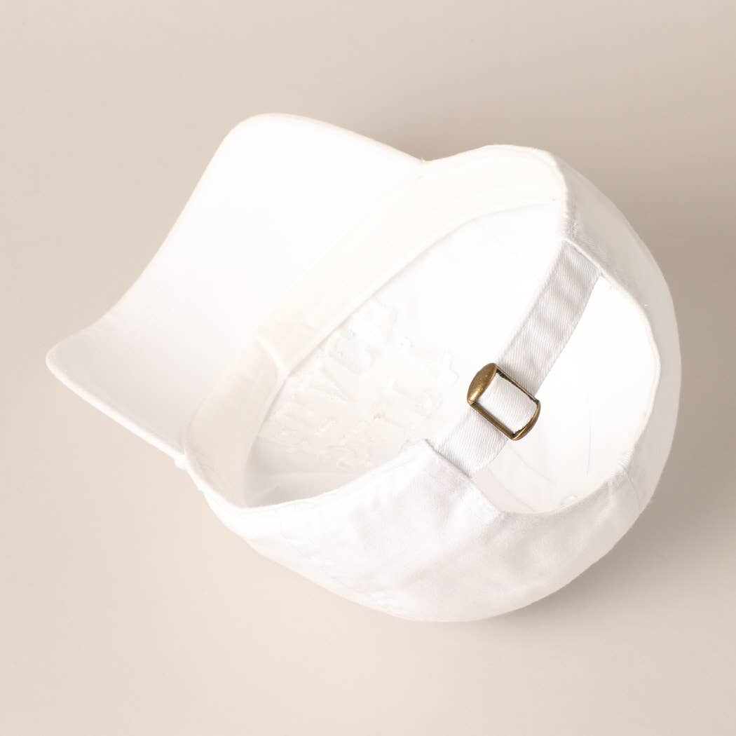 Fashion City - Wholesale Baseball Cap - Women's - Salty Beach Text Embroidery Baseball Cap23