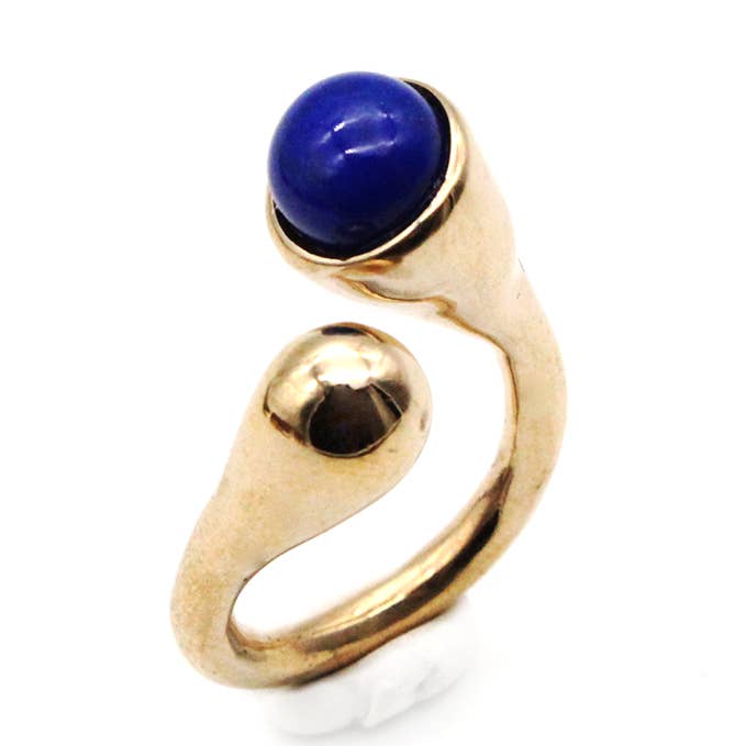 Lapis Lazuli Adjustable Ring for wholesale by NOKIKE