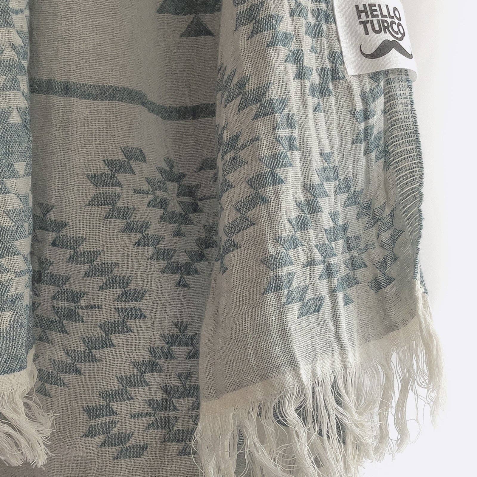 HELLO TURCO Turkish Towels - Wholesale Beach Towel - Kilim Pastel Green Handwoven5