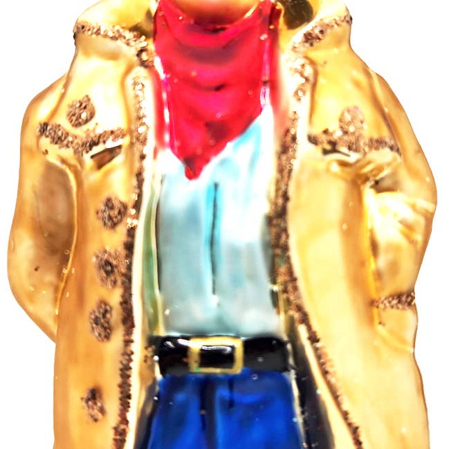 Mia's Polish Treasures - Wholesale Ornament - J. Peterman's Valliant Cowboy Glass Ornament0