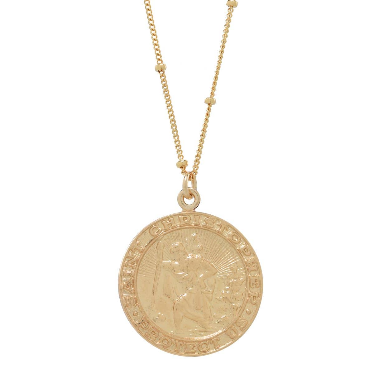 Ofina Jewelry - Wholesale Pendant/Charm Necklace - Saint Christopher Disc Necklace3
