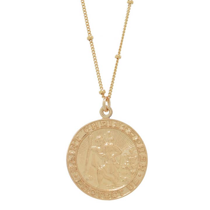 Ofina Jewelry - Wholesale Pendant/Charm Necklace - Saint Christopher Disc Necklace3