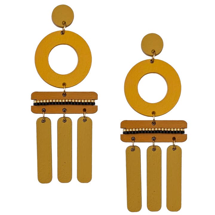 Wind Chime Lightweight Statement Earrings | Cornbread for wholesale by SCOTCHBONNET!