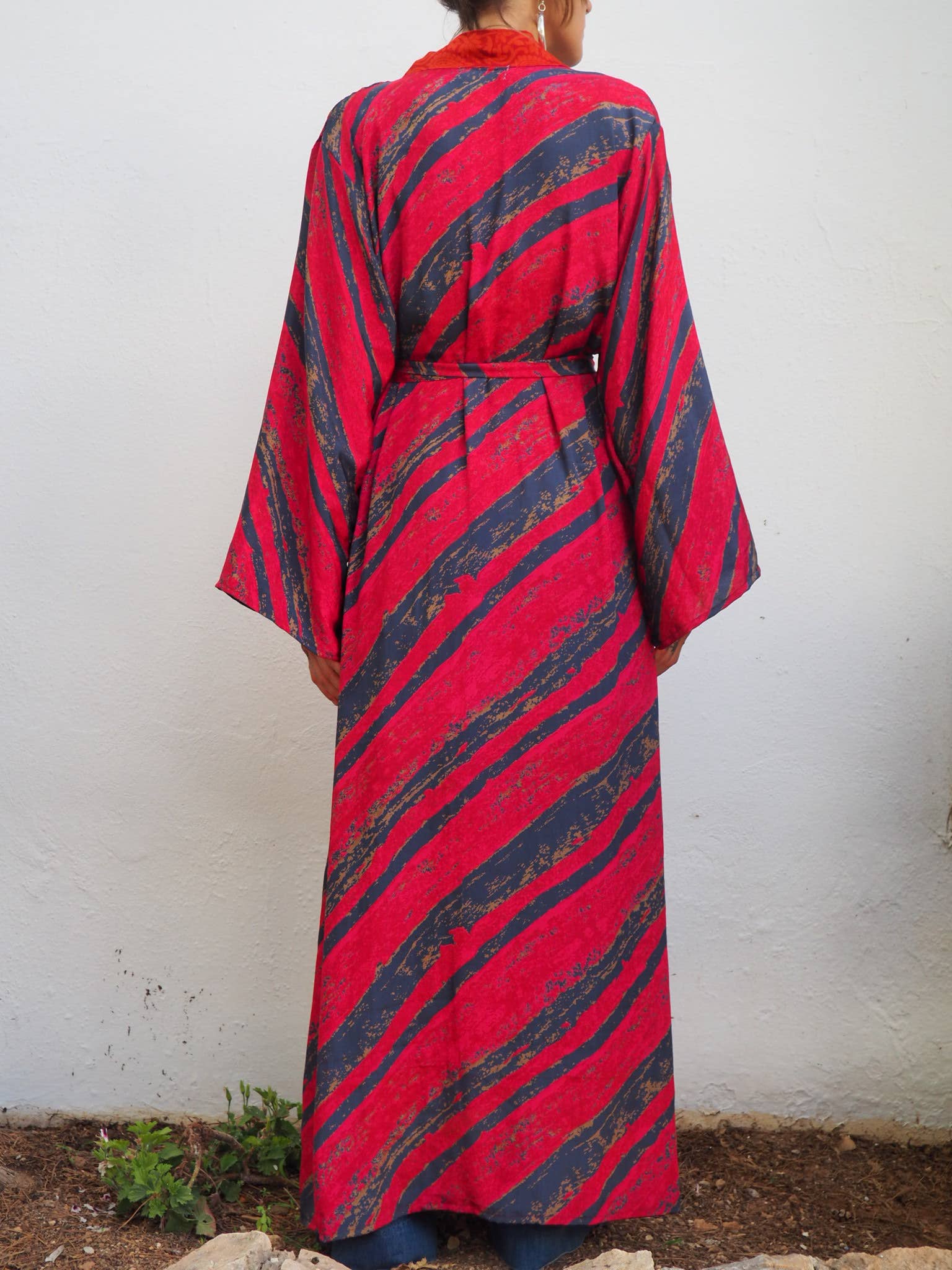 Vagabond Ibiza - Wholesale Kimono - Women's - The Kardash Kimono Long – Up-cycled Vintage Sari Kimono 20
