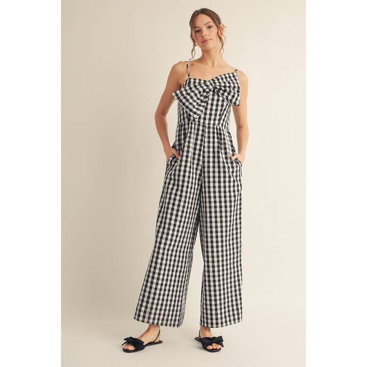 Gingham-Karo-Jumpsuits für den Großhandel von STYLE USA