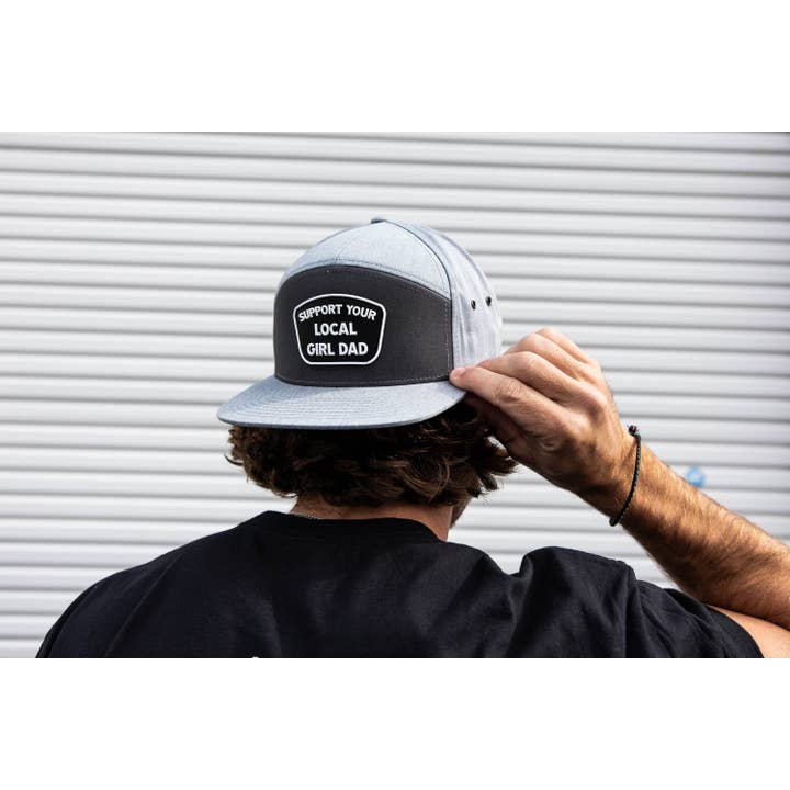 Sostieni il tuo papà di ragazza locale Cappello con patch in PVC (7 pannelli con cinturino) per la vendita all'ingrosso da parte di Dadbod Apparel