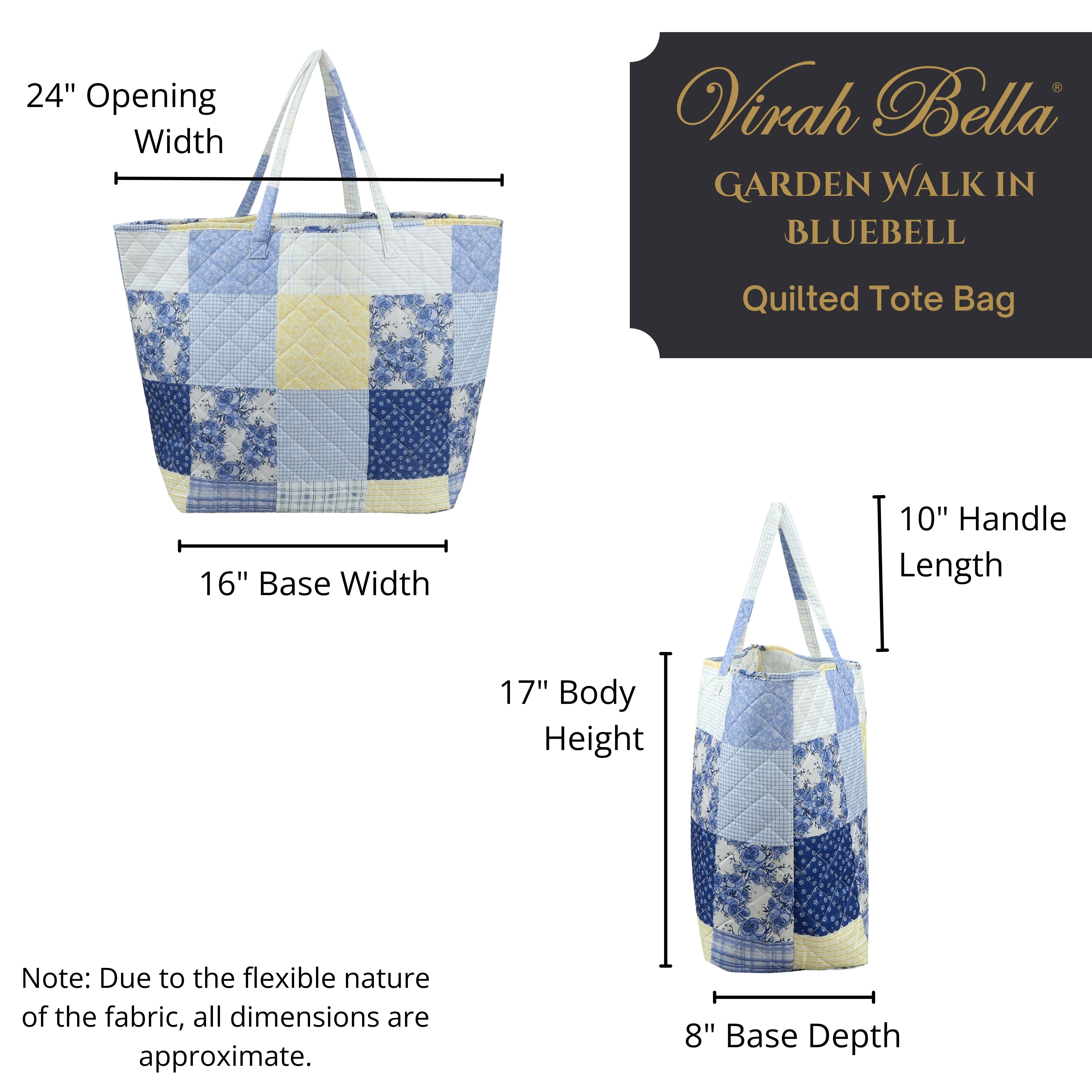 Duke Imports - Vente Tote bag – femme - Sac fourre-tout matelassé "Garden Walk in Bluebell"2