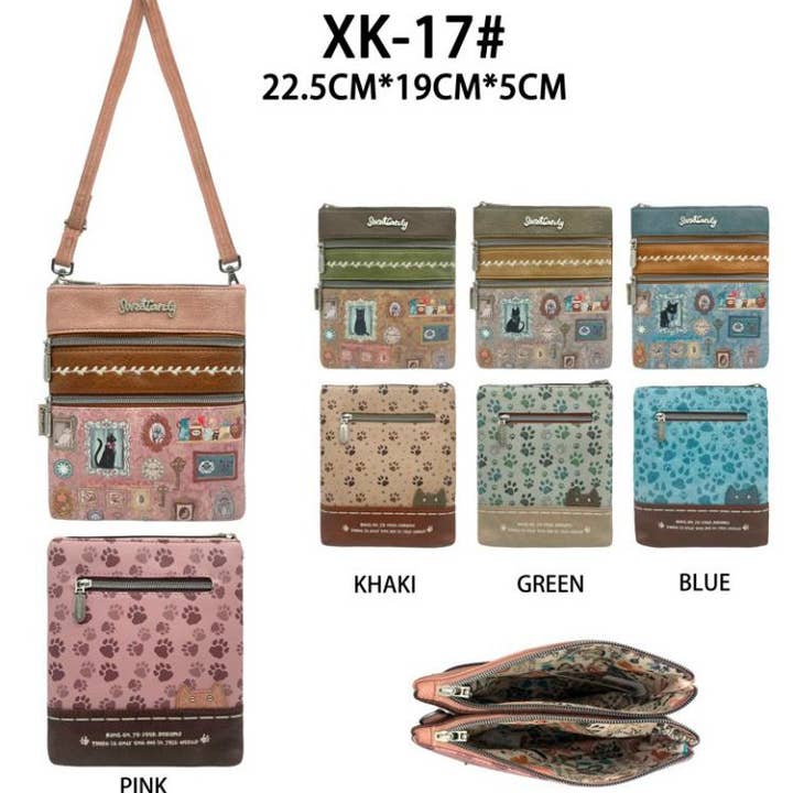 Synthetic Crossbody Bag with Sweet Candy Cat Design Promo for wholesale by Chenson & Gorett