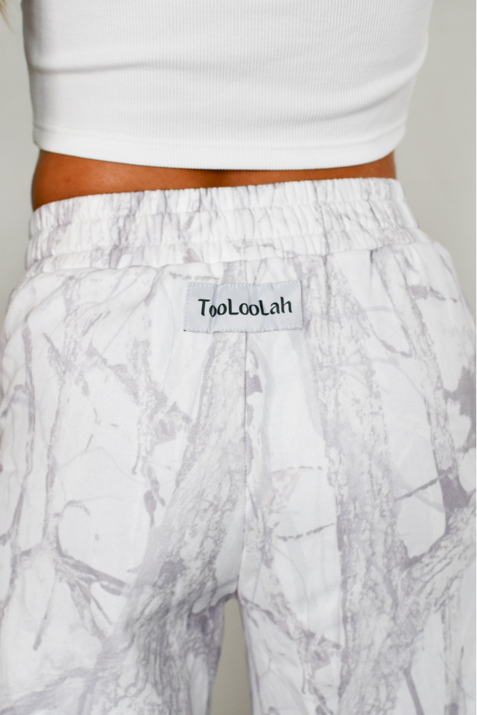TooLooLah - Wholesale Lounge Sweatpants/Joggers - Women's - Baseline Straight Leg Joggers - White Camo5