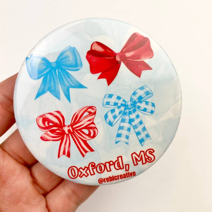 Hometown Bows - Oxford - Game Day Button for wholesale by REBL Creative
