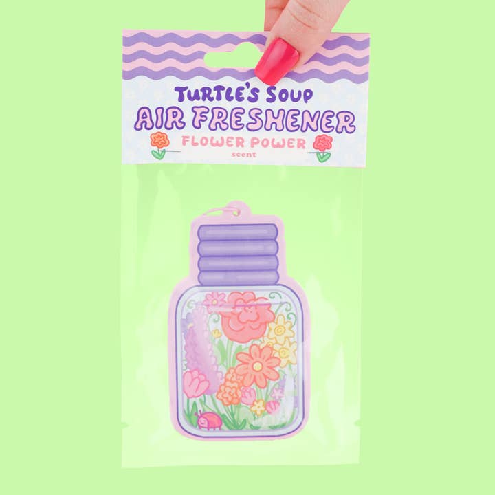 Flower Jar Cute Spring Art Floral Scented Car Air Freshener for wholesale by Turtle's Soup
