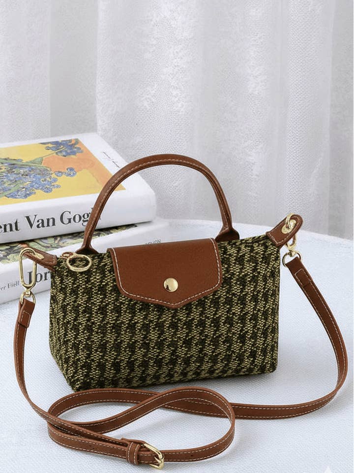 Sac bandoulière mini à motif pied-de-poule HT781 pour la vente par MiMi Wholesale
