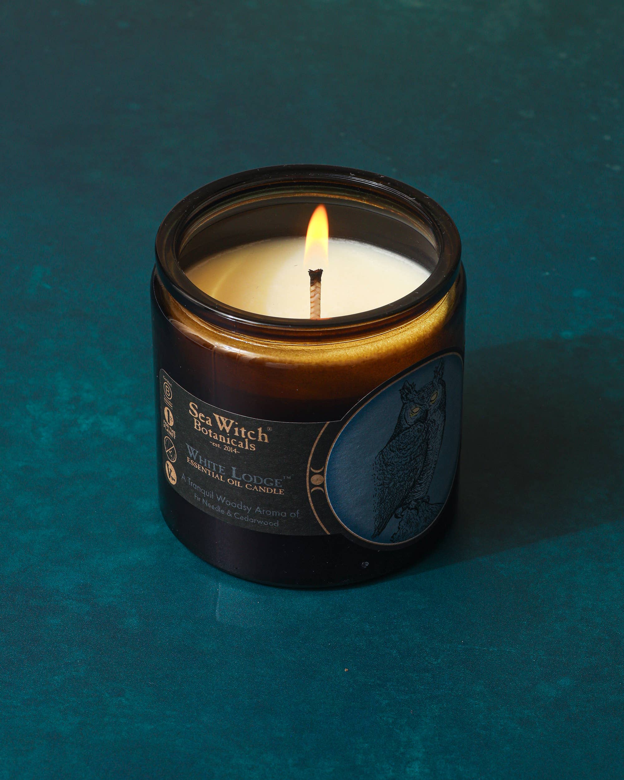 Sea Witch Botanicals - Wholesale Jar/Filled Candle - Soy Wax Candle with Cotton Wick - The White Lodge (10 oz)1