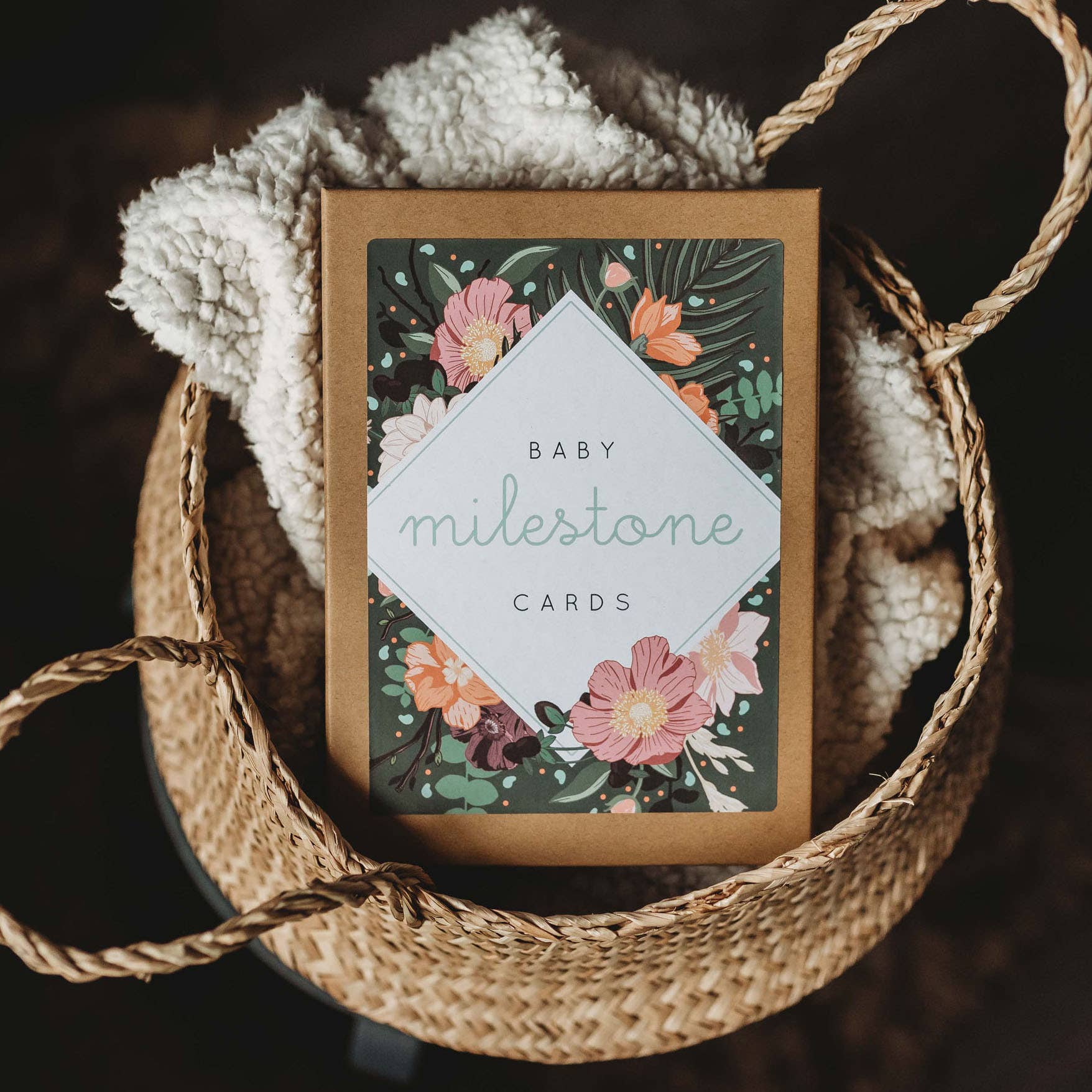 Wildwood Paper – wholesale Milestone art/keepsake – Child & baby – Botanical Baby Milestone Card Luxury Eco Conscious Gift Set1